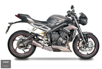 Spark Grid-O Titanium Einddemper + RVS Soundbox met E-keur Triumph Street Triple 765 RS / R / S 2017 > 2020