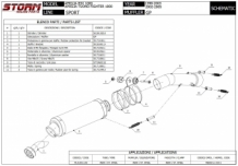 Storm By Mivv GP RVS Black Slip-On Einddemper Met E-keur APRILIA RSV 1000 1998 - 2003