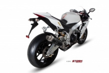 Storm By Mivv GP RVS Black Slip-On Einddemper Met E-keur APRILIA RSV4 2009 - 2016