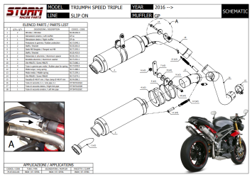 Storm By Mivv Dubbele GP RVS High Slip-On Einddemper Met E-keur TRIUMPH SPEED TRIPLE 2016 - 2017