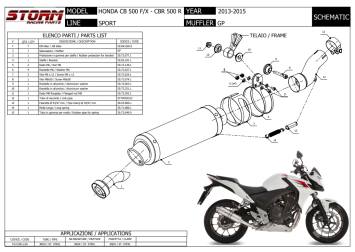 Storm By Mivv GP RVS Slip-on Einddemper Met E-keur HONDA CB 500 F 2013 - 2015