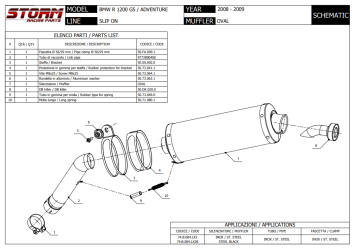 Storm By Mivv Oval RVS Black Slip-On Einddemper Met E-keur BMW R1200GS 2008 - 2009