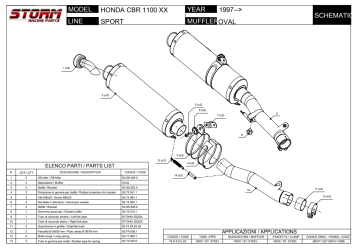 Storm By Mivv Dubbele Oval RVS Slip-on  Einddemper Met E-keur HONDA CBR 1100 XX 1997 - 2006