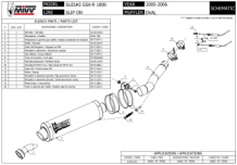 Mivv Oval RVS Slip-on Einddemper met E-keur Suzuki GSX-R 1000 2005 > 2006