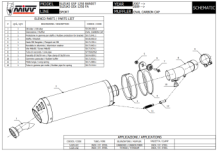 Mivv Oval Carbon met Carbon Cap Slip-on Einddemper met E-keur Suzuki GSF 1250 Bandit 2007 > 2016