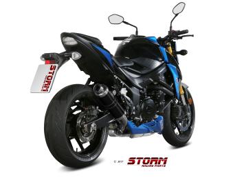 Storm By Mivv GP RVS Black Slip-On Einddemper Met E-keur Suzuki GSX-S 750 2017 - 2020