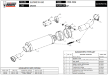 Mivv GP RVS Black Slip-on Einddemper met E-keur Suzuki SV 650 1999 > 2002