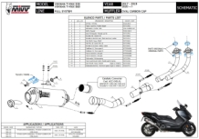 Mivv Oval RVS Black Volledig Uitlaatsysteem met E-keur Yamaha T-Max 560 2020 - 2021
