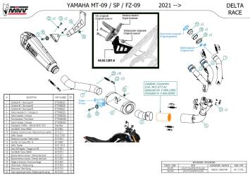 Mivv Delta Race Black Volledig Uitlaatsysteem met E-keur Yamaha MT-09 2021 - 2023