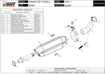 Mivv Suono RVS met Carbon Cap Slip-on Einddemper met E-keur Yamaha FZ8 - Fazer 2010 > 2016