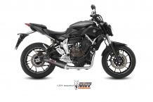 Mivv Oval Carbon met Carbon Endcap Compleet Uitlaatsysteem met E-keur Yamaha MT07 2014 > 2024
