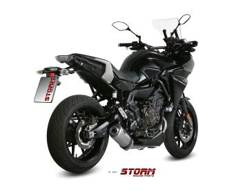 Storm By Mivv Oval RVS Compleet Uitlaatsysteem Met E-keur YAMAHA MT07 TRACER 2016 - 2024