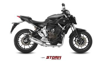 Storm By Mivv Oval RVS Compleet 2in1 Uitlaatsysteem Met E-keur YAMAHA MT-07 2014 - 2024