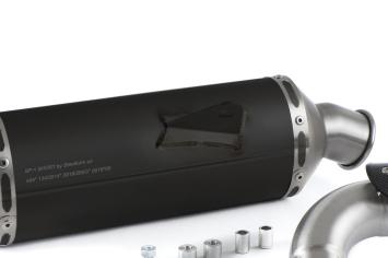 HP Corse SP-1 Short Titanium Black Einddemper met E-keur Yamaha Tenere 700 2019 > 2024